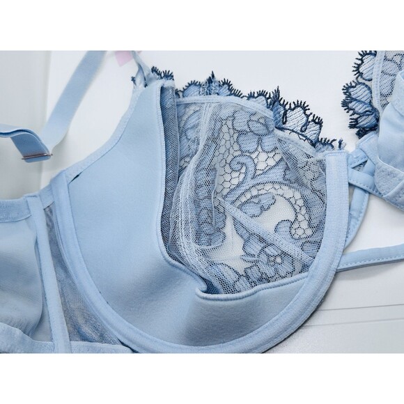 Victoria's Secret Nwt Dream Angels Blue Unlined Uplift w/ Sling Bra 40C - Picture 9 of 10